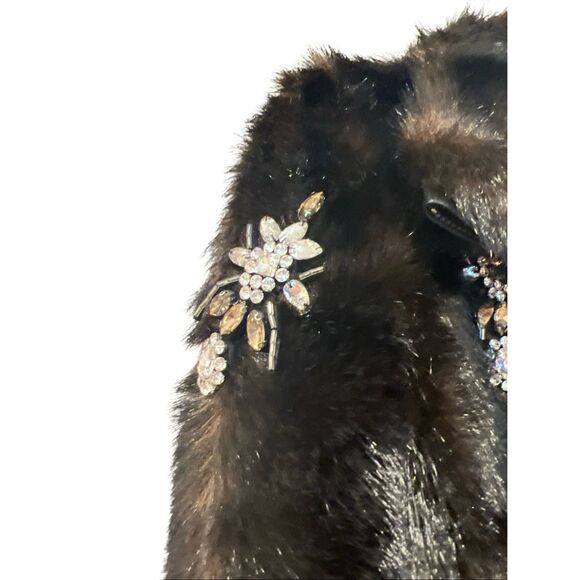 Zara Black and Brown Faux Fur Jacket - Picture 3 of 4